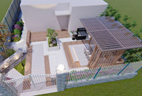 别墅庭院设计：郑州120平米庭院景观设计