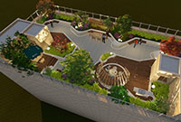园林景观设计：郑州300平米屋顶花园设计