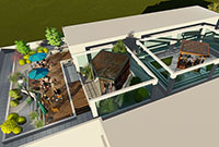 屋顶花园景观设计：郑州400平米屋顶花园设计