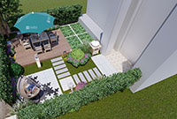 别墅庭院设计：郑州80平米庭院景观设计