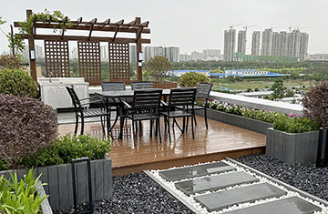 郑州高新区60平米屋顶花园设计