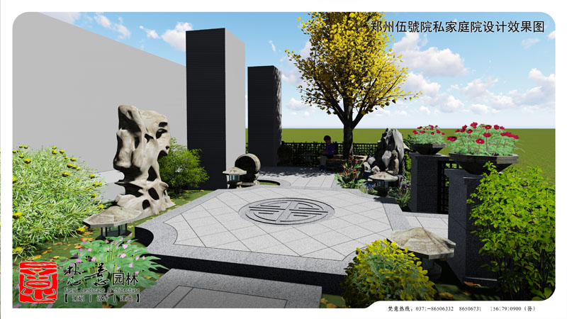 私家庭院设计,橄榄城别墅院子设计