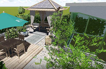 屋顶花园设计：金城·宜家美景屋顶花园设计