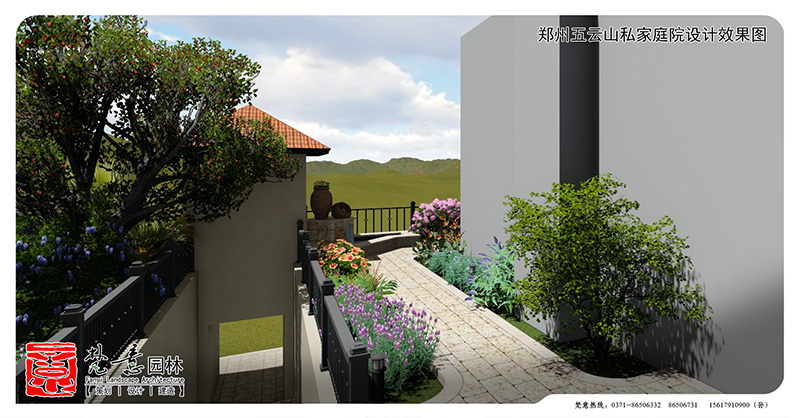 别墅庭院设计案例,五云山庭院设计