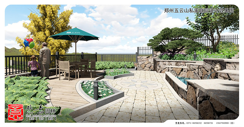 别墅庭院设计案例,五云山庭院设计