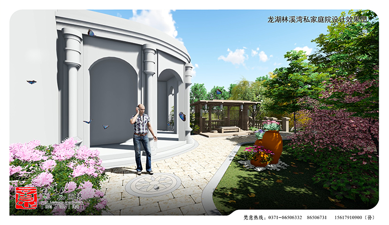 龙湖林溪湾别墅庭院设计,别墅庭院设计