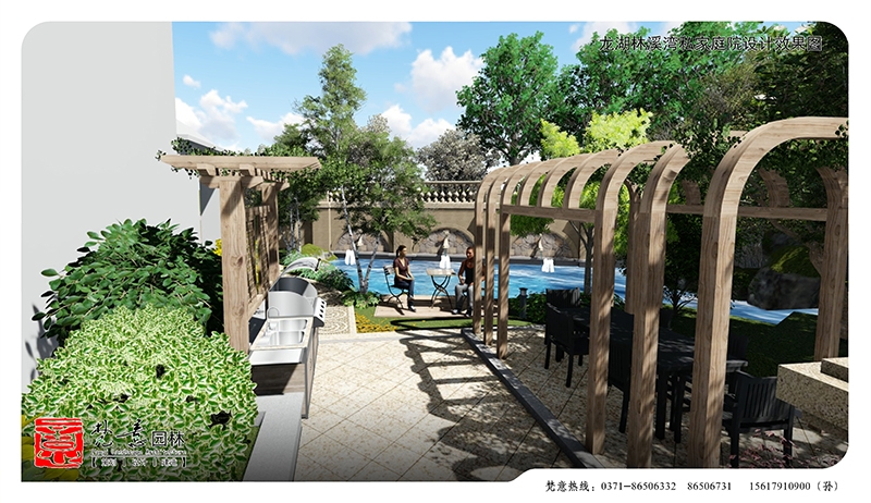 龙湖林溪湾别墅庭院设计,别墅庭院设计