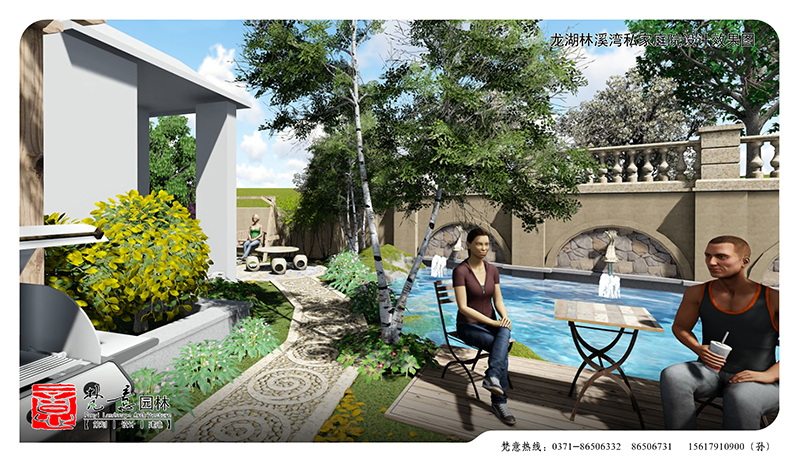 龙湖林溪湾别墅庭院设计,别墅庭院设计