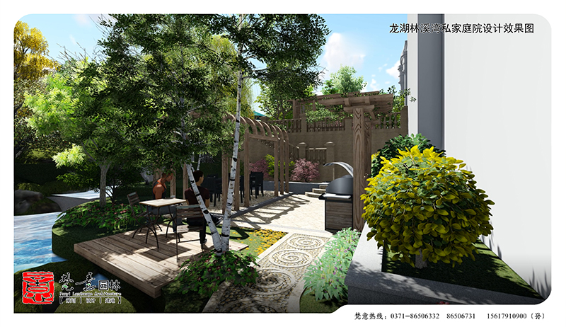 龙湖林溪湾别墅庭院设计,别墅庭院设计