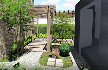 郑州普罗旺世龙之梦2号楼庭院设计