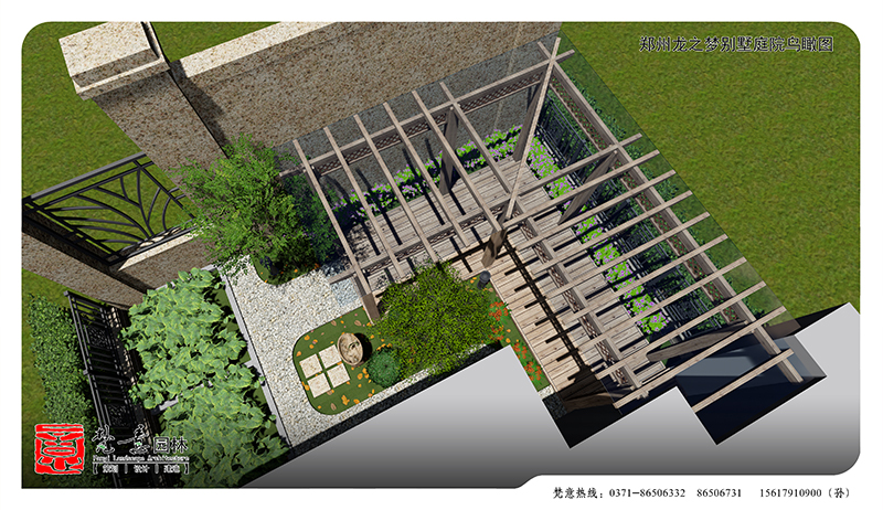 郑州普罗旺世庭院设计,庭院设计效果图