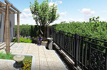 郑州普罗旺世龙之梦13号楼庭院设计