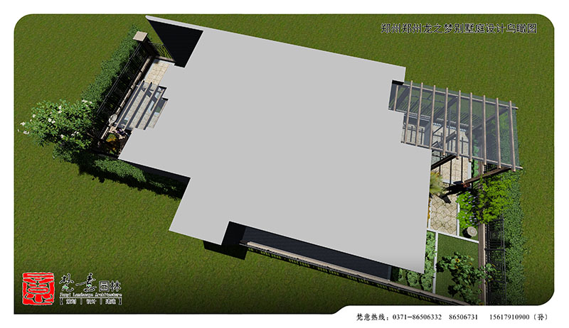 郑州普罗旺世龙之梦13号楼庭院设计案例,郑州庭院设计案例,郑州庭院设计效果图