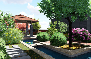 新乡平原新区正弘湾私家庭院设计