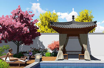 郑州南月堤艺术家别墅庭院设计