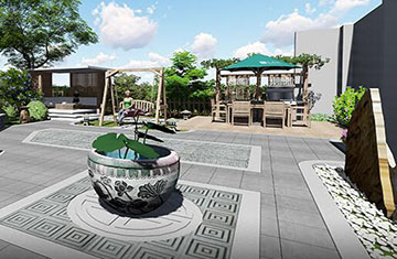 漯河双汇国际花园别墅庭院设计