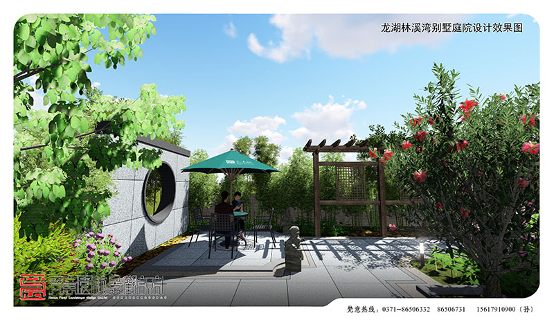 郑州别墅庭院设计,林溪湾别墅庭院设计