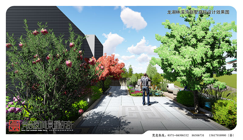 郑州别墅庭院设计,林溪湾别墅庭院设计