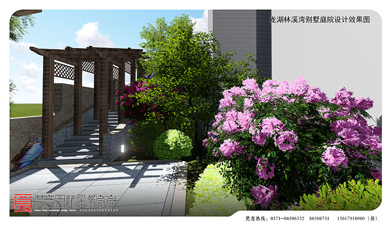 郑州别墅庭院设计,林溪湾别墅庭院设计