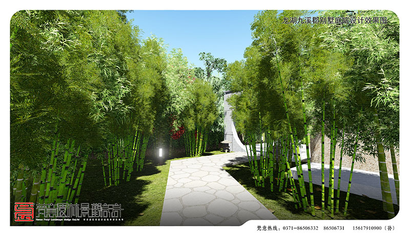 龙湖九溪郡别墅庭院设计,郑州别墅庭院设计