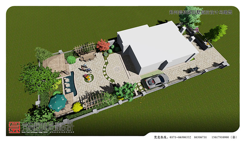 郑州碧桂园别墅庭院设计,郑州别墅庭院设计