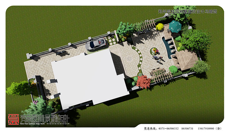 郑州碧桂园别墅庭院设计,郑州别墅庭院设计