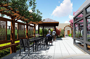 郑州鸿园玉兰苑别墅庭院设计