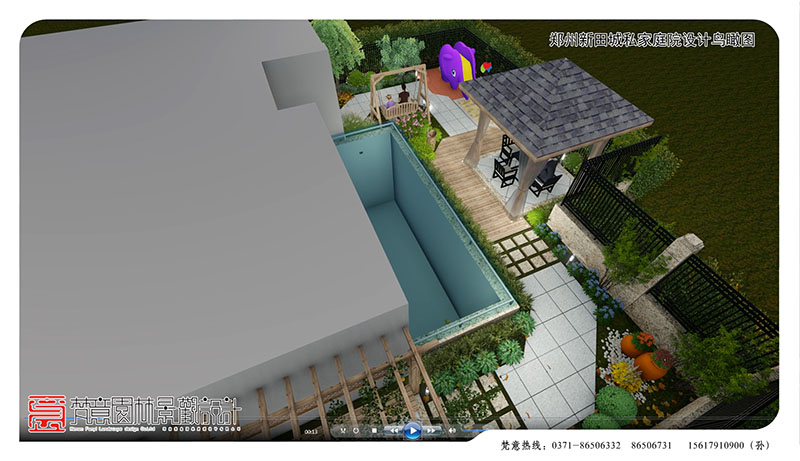 郑州庭院设计,郑州新田城私家庭院设计