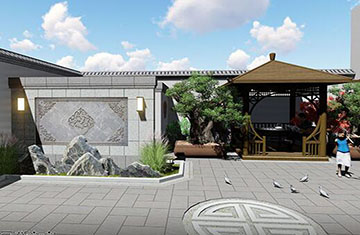 长垣蒲西小区别墅庭院设计