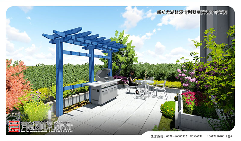 郑州别墅庭院设计,郑州龙湖林溪湾别墅庭院设计