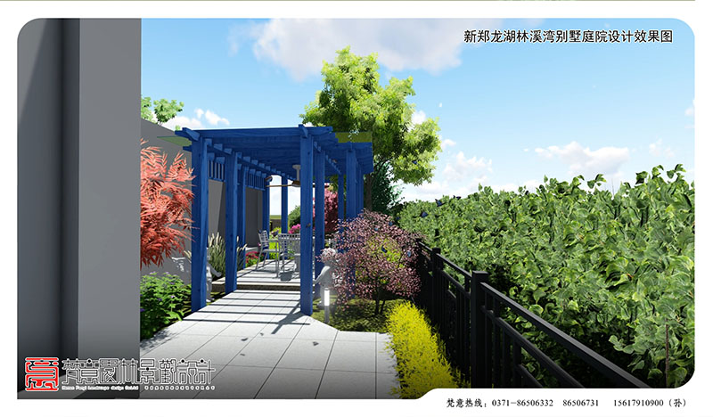 郑州别墅庭院设计,郑州龙湖林溪湾别墅庭院设计