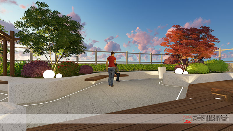 郑州屋顶花园设计,郑州中牟创慧国际产业园屋顶花园设计